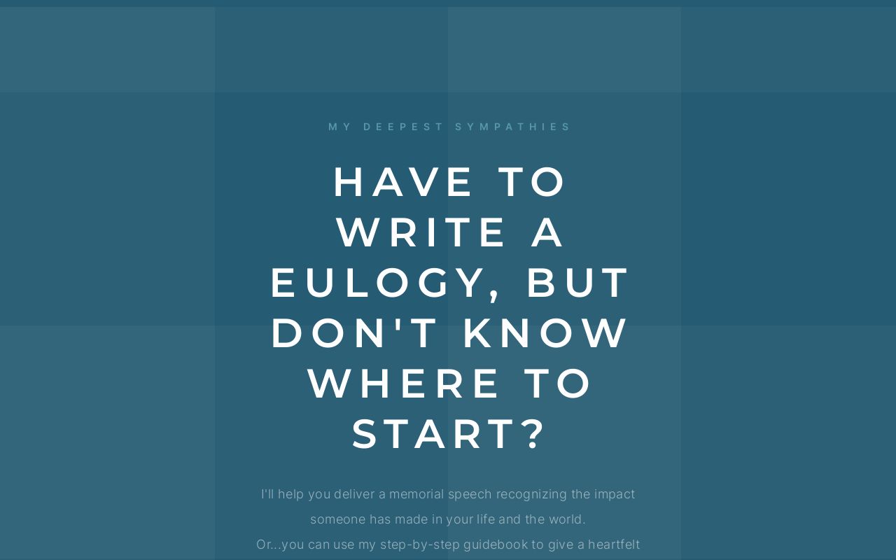 Help Me Write A Eulogy